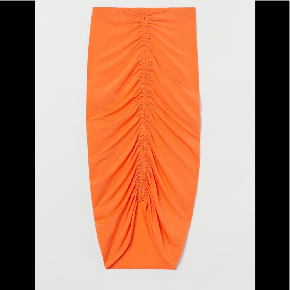 H&M Draped Orange Skirt